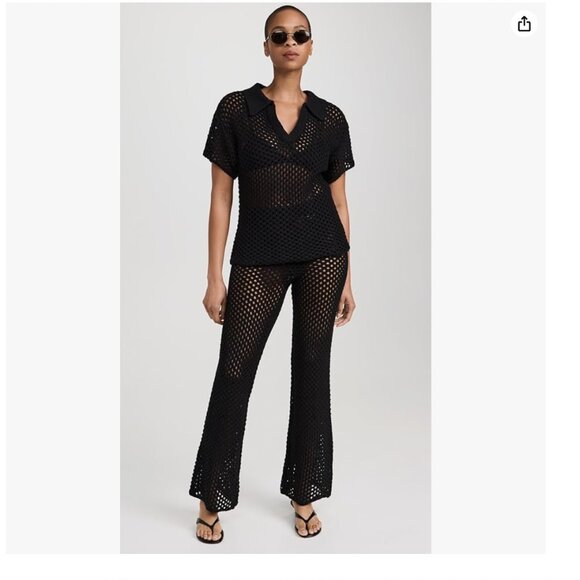 MINKPINK swim coverup Gayla Crochet Top & pants 2 piece set - Picture 4 of 9